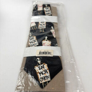 Chick-Fil-A Employee Neck Tie Cows Holding "Eat Mor Chikin" Signs Novelty NWT